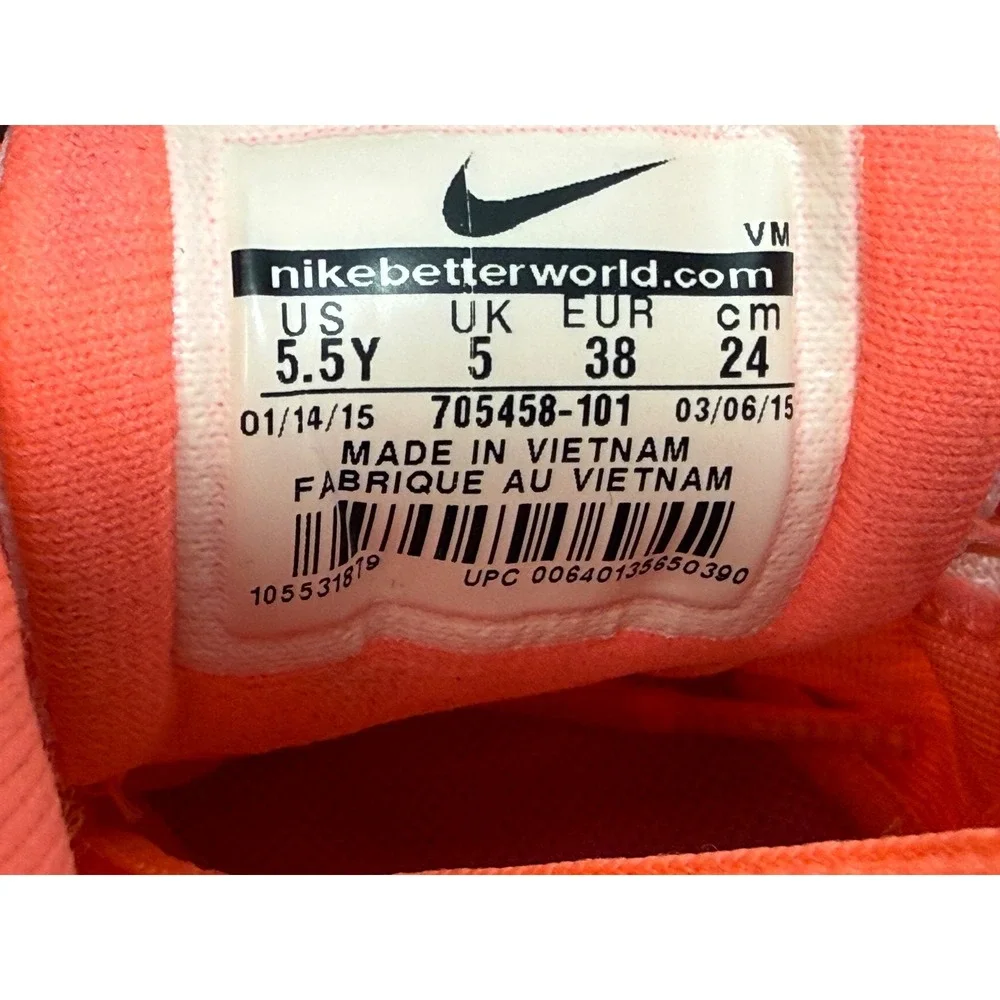 Nike‎ Air Max 2015 GS White Pink Bright Crimson Running Shoes 705458-101